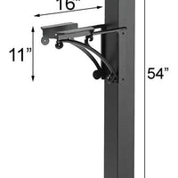 Whitehall Black Deluxe Mailbox Post and Brackets