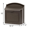 Whitehall French Bronze Locking Wall Mounted Mailbox
