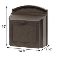 Whitehall French Bronze Locking Wall Mounted Mailbox