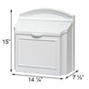Whitehall White Locking Wall Mounted Mailbox