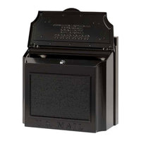 Whitehall Black Locking Wall Mounted Mailbox