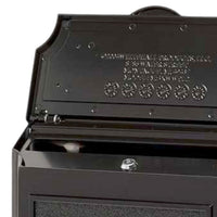 Whitehall Black Locking Wall Mounted Mailbox