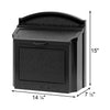 Whitehall Black Locking Wall Mounted Mailbox