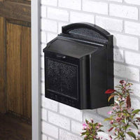 Whitehall Black Locking Wall Mounted Mailbox