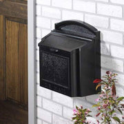 Whitehall Black Locking Wall Mounted Mailbox