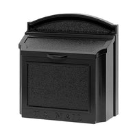 Whitehall Black Locking Wall Mounted Mailbox