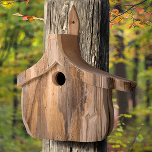 Rustic Cedar Handcrafted Bluebird House - BirdHousesAndBaths.com