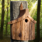Rustic Handmade Bird House with Finish - BirdHousesAndBaths.com