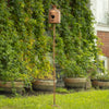 Old Style Milk Can Birdhouse Garden Stake in Antique Copper