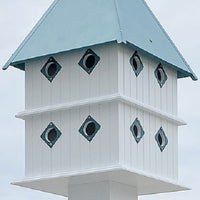 Manor Bird House with Verdigris Roof-BirdHousesAndBaths.com