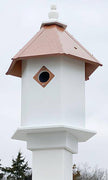 Sycamore Bird House with Hammered Copper Colored Roof - BirdHousesAndBaths.com
