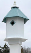 Sycamore Bird House with Verdigris Roof - BirdHousesAndBaths.com