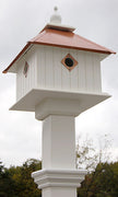 Carriage Bird House and Decorative Mounting Post - BirdHousesAndBaths.com