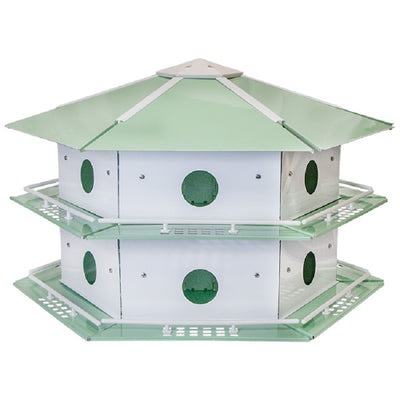 Purple Martin House with Round Entrance Holes - 12 Rooms