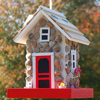 Guest Cottage Stone Bird Feeder - BirdHousesAndBaths.com