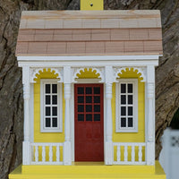 Bristol Cottage Bird House, Yellow - BirdHousesAndBaths.com