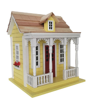 Bristol Cottage Bird House, Yellow - BirdHousesAndBaths.com