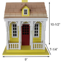 Bristol Cottage Bird House, Yellow - BirdHousesAndBaths.com