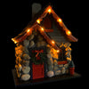 Charlevoix Stone Christmas Cottage with LEDs - BirdHousesAndBaths.com