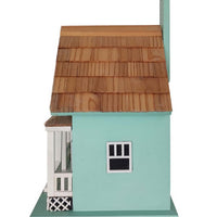 Beachside Cottage Bird House, Seafoam Blue - BirdHousesAndBaths.com