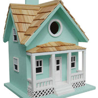 Beachside Cottage Bird House, Seafoam Blue - BirdHousesAndBaths.com