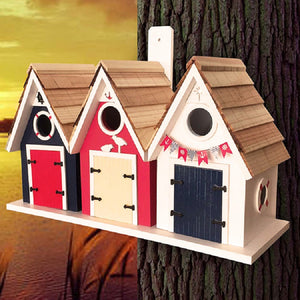 Dockside Trio Cabins Bird House - BirdHousesAndBaths.com