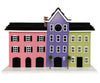 Charleston Rainbow Row House Bird House - BirdHousesAndBaths.com