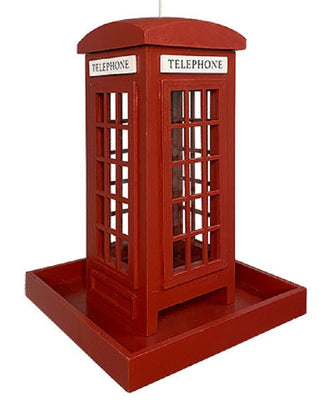 Telephone Booth Bird Feeder - BirdHousesAndBaths.com