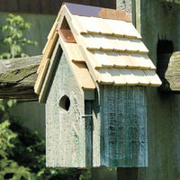Bluebird Manor Bird House, Grey - BirdHousesAndBaths.com