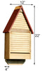 Bat Lodge, Double Cavity, 48 bats, Redwood Roof - BirdHousesAndBaths.com