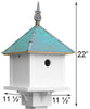Skybox Bird House with Verdigris Roof - BirdHousesAndBaths.com
