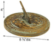 Moon & Stars Cast Brass Sundial, Verdigris, 8.625" dia. - BirdHousesAndBaths.com