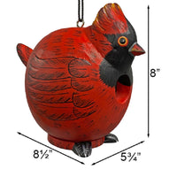 Gord-O Cardinal Bird House - BirdHousesAndBaths.com