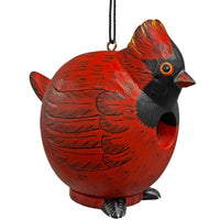 Gord-O Cardinal Bird House - BirdHousesAndBaths.com