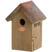 Antique Wash Wren House with Copper Colored Roof - BirdHousesAndBaths.com