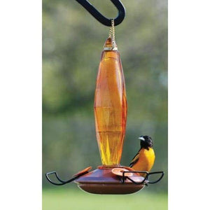 Audubon Amber Cut Glass Oriole Feeder - BirdHousesAndBaths.com