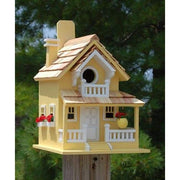 Backyard Cottage Bird House, Yellow - BirdHousesAndBaths.com