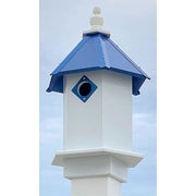 Bluebird Hexagonal Bird House with Cobalt Blue Roof - BirdHousesAndBaths.com