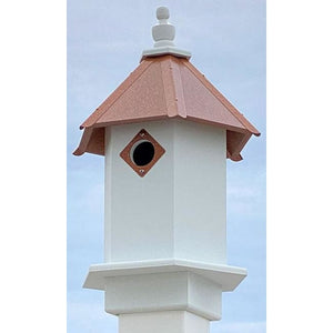 Bluebird Hexagonal Bird House with Hammered Copper Colored Roof - BirdHousesAndBaths.com