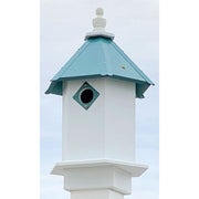 Bluebird Bird House, Hexagonal with Verdigris Roof - BirdHousesAndBaths.com