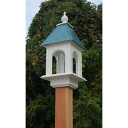 Camellia Bird Feeder with Verdigris Roof - BirdHousesAndBaths.com