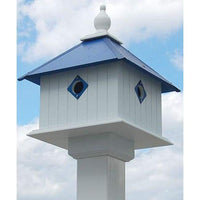 Carriage Bird House with Cobolt Blue Roof - BirdHousesAndBaths.com