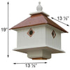 Carriage Bird House with Hammered Copper Colored Metal Roof - BirdHousesAndBaths.com