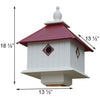 Carriage Bird House with Merlot Red Roof - BirdHousesAndBaths.com