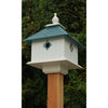 Carriage Bird House with Verdigris Roof - BirdHousesAndBaths.com
