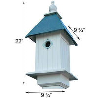 Cathedral Bird House with Verdigris Roof - BirdHousesAndBaths.com