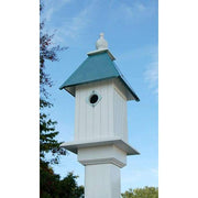 Cathedral Bird House with Verdigris Roof - BirdHousesAndBaths.com