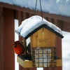 Cedar Hopper Bird Feeder with Suet Cages, Small - BirdHousesAndBaths.com