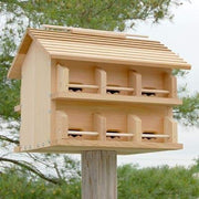 Purple Martin Cedar House with Crescent Entrance Holes - 12 Rooms - BirdHousesAndBaths.com
