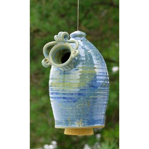 Ceramic Hanging Bluebird House, French Blue - BirdHousesAndBaths.com